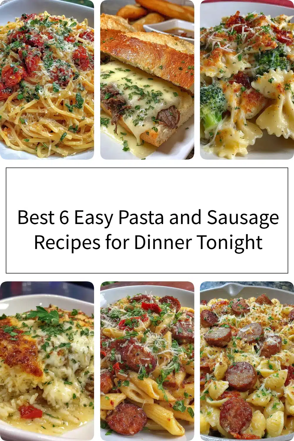 Delicious pasta sausage recipes for a quick and easy dinner.