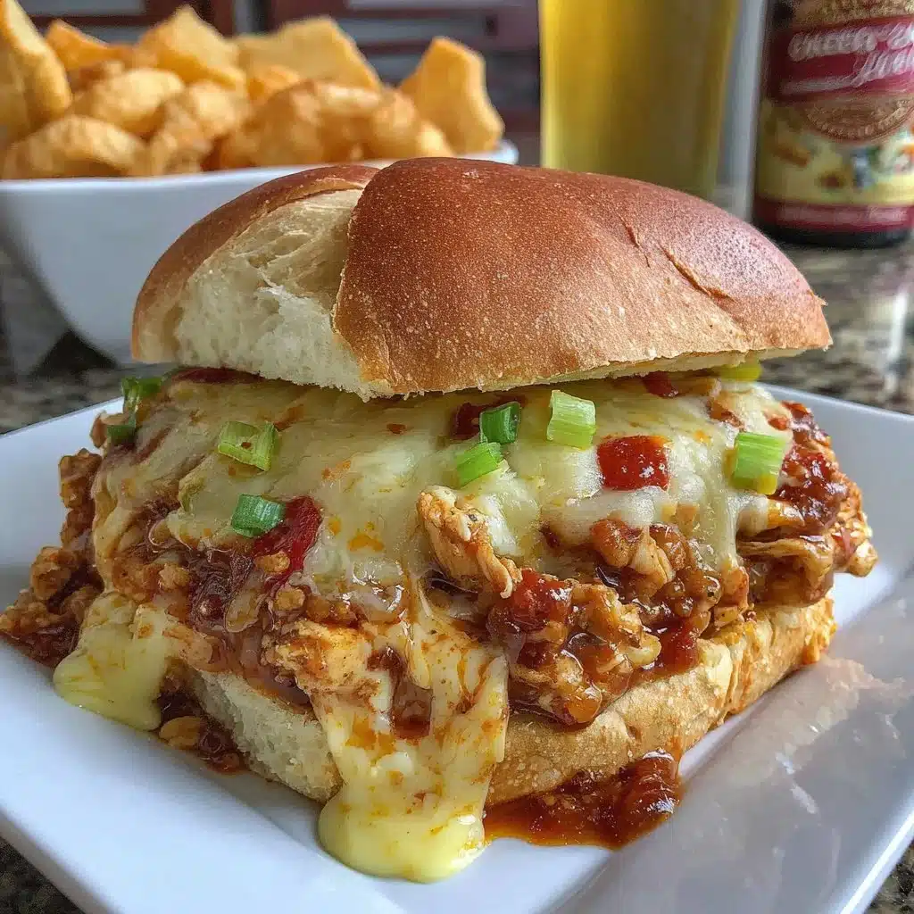 Delicious Cajun Chicken Sloppy Joes served on a plate.
