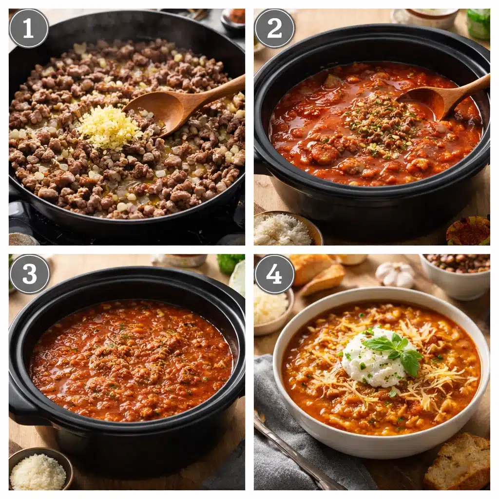 lasagna soup crockpot