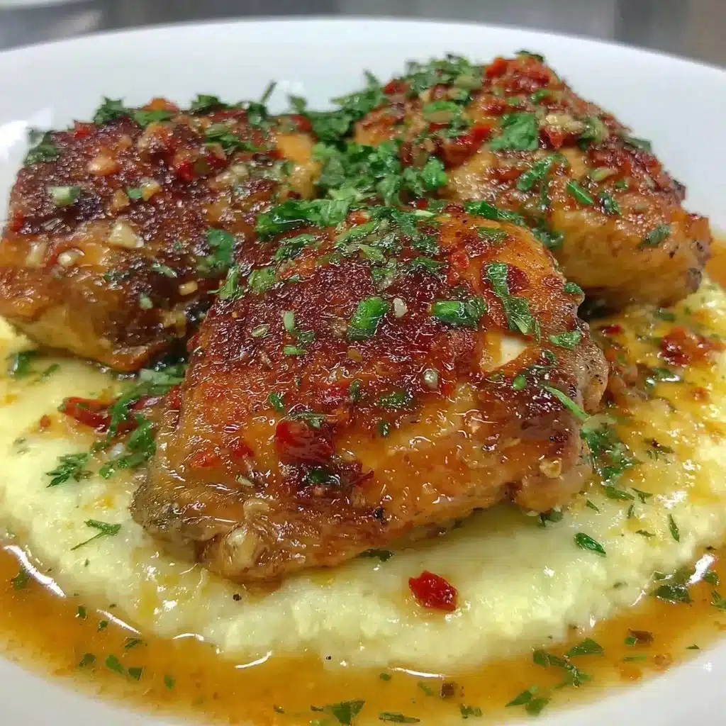 Crockpot Honey Garlic Chicken served with rice and vegetables