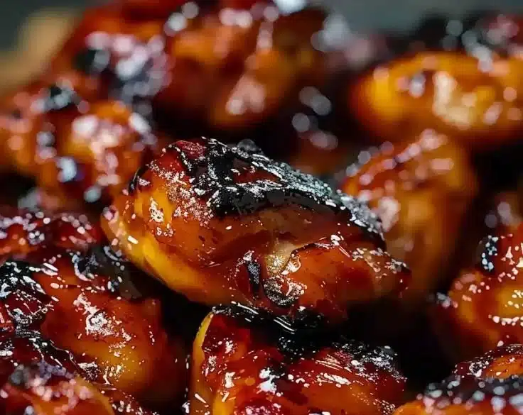 Delicious Sweet Baby Ray's Crockpot Chicken served in a bowl