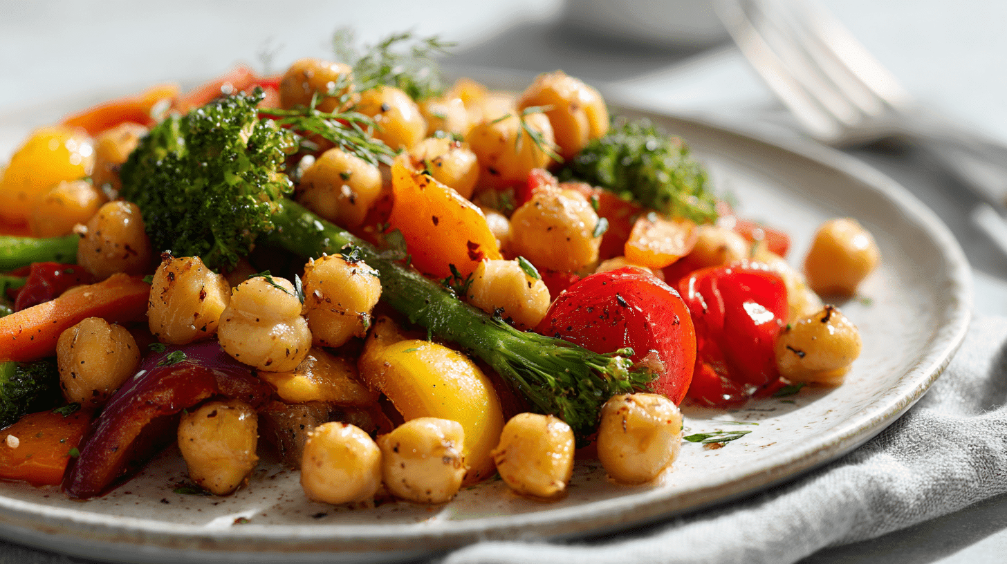 Roasted Chickpea & Veggie Sheet Pan Dinner