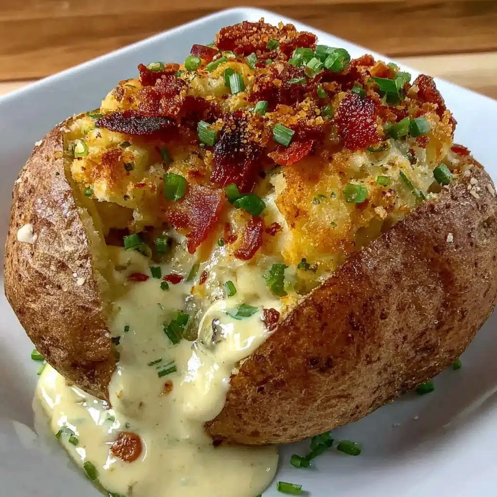 Delicious air fryer baked potato with crispy skin and fluffy interior