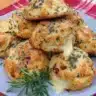 Freshly baked air fryer cheese scones ready to enjoy