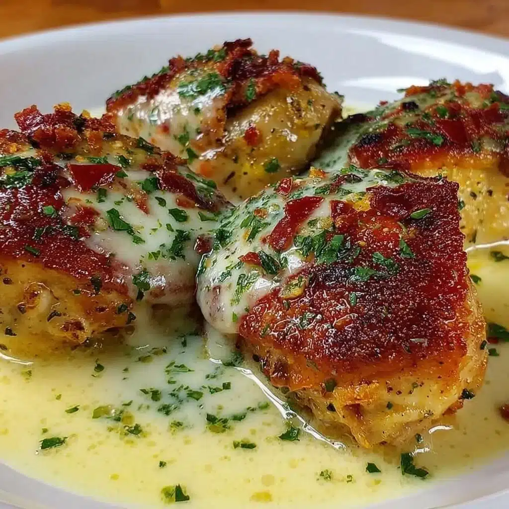 Crispy air fryer chicken garnished with herbs on a plate