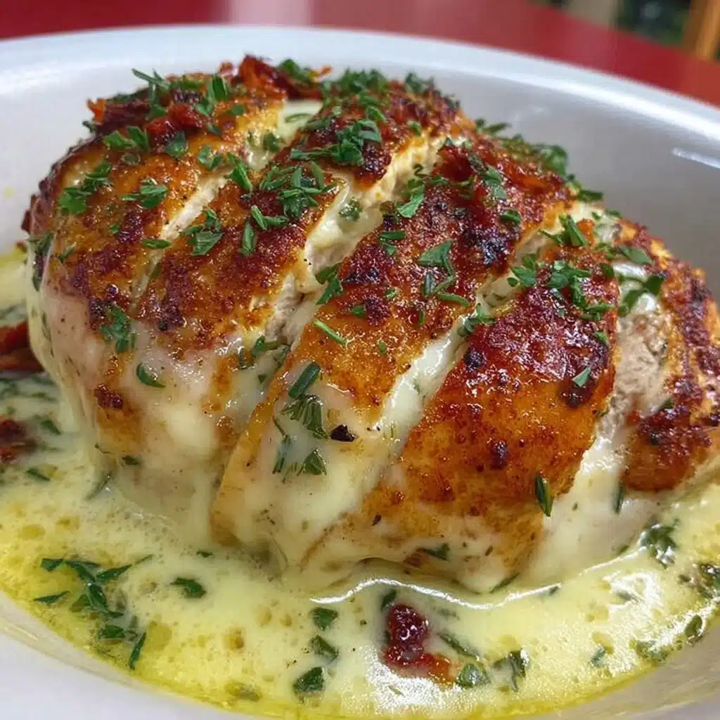 Air fryer chicken breast served with fresh herbs and vegetables