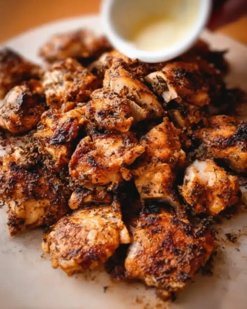 Crispy air fryer chicken thighs cooked to perfection