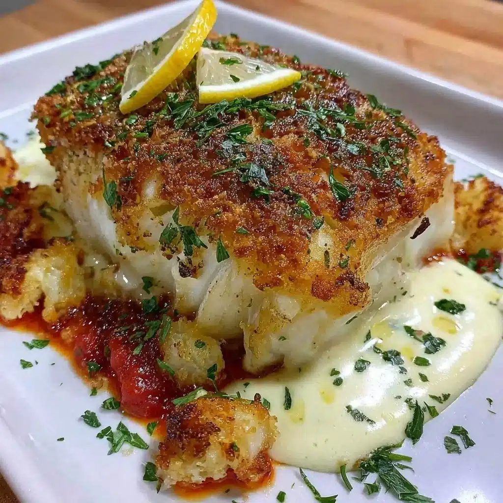 Deliciously cooked Air Fryer Cod served with herbs and lemon.