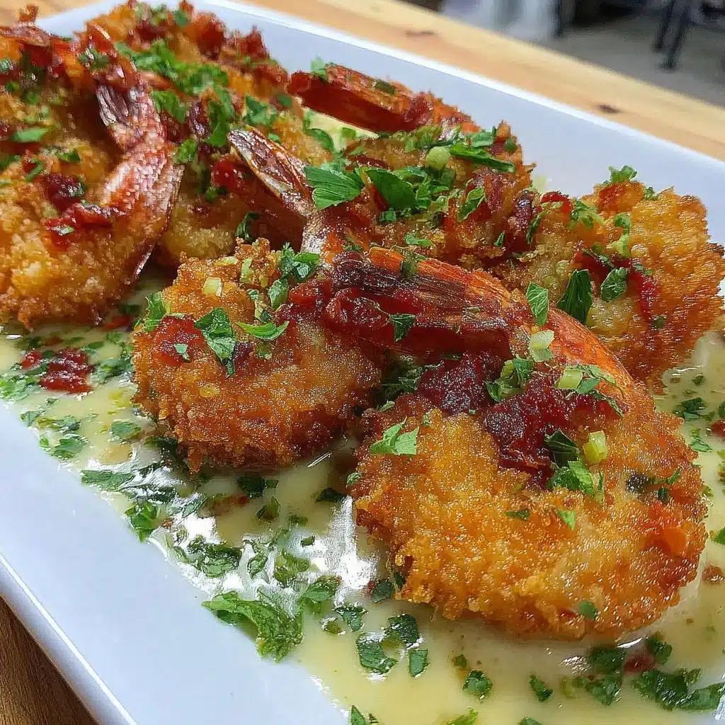 Air Fryer fried shrimp served with dipping sauce on a plate