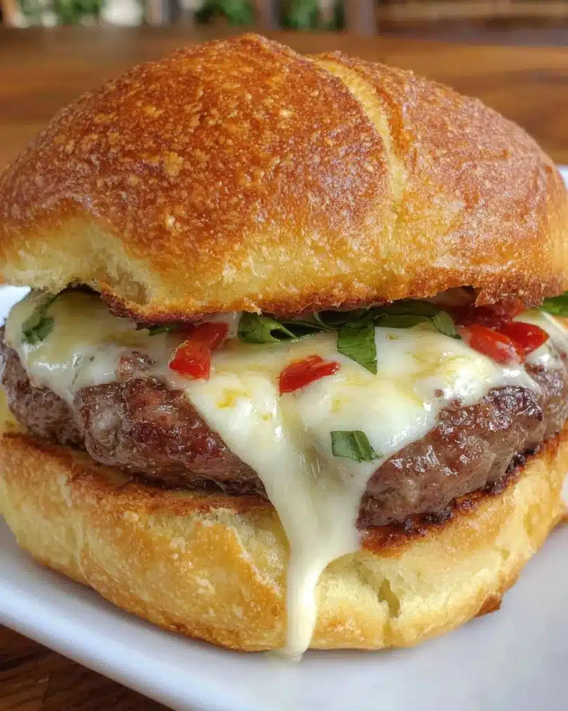 Air fryer hamburger patties cooking in an air fryer basket.
