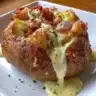 Delicious air fryer jacket potato with crispy skin