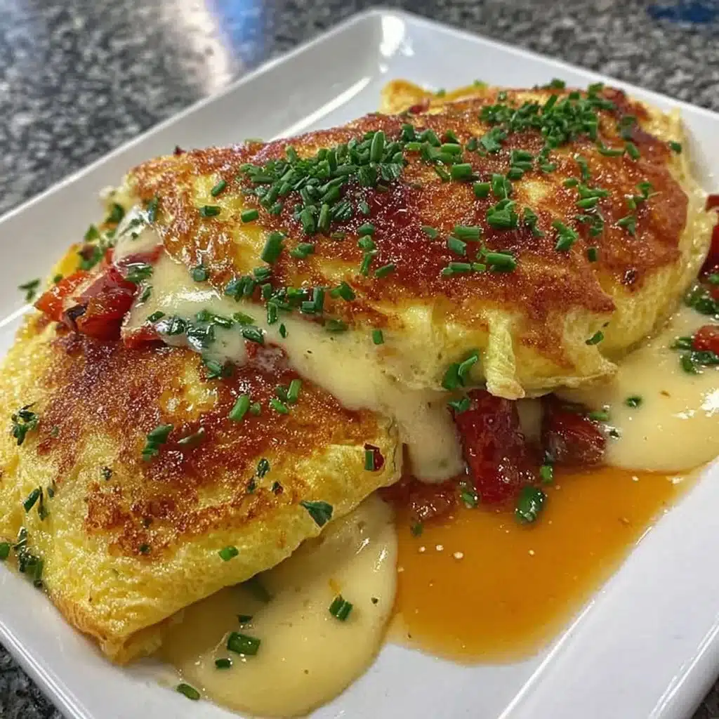 Delicious air fryer omelette with vegetables and cheese cooked to perfection