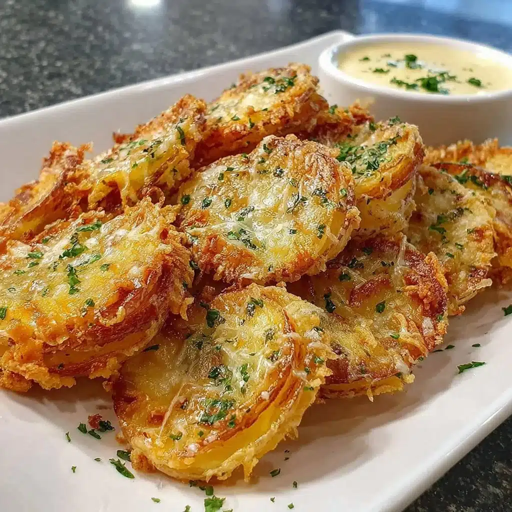 Crispy air fryer potato slices served on a plate