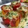 Air Fryer Stuffed Peppers filled with colorful vegetables and spices