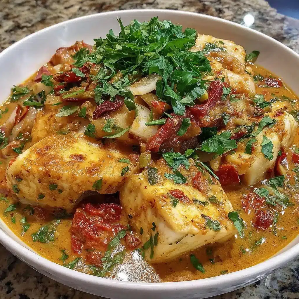 A bowl of authentic Indian fish curry with spices and herbs