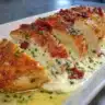 Baked cream cheese chicken dish served on a plate