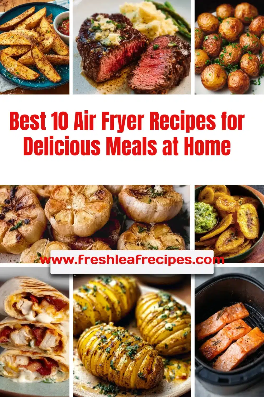 Delicious meals prepared with the best air fryer recipes at home.