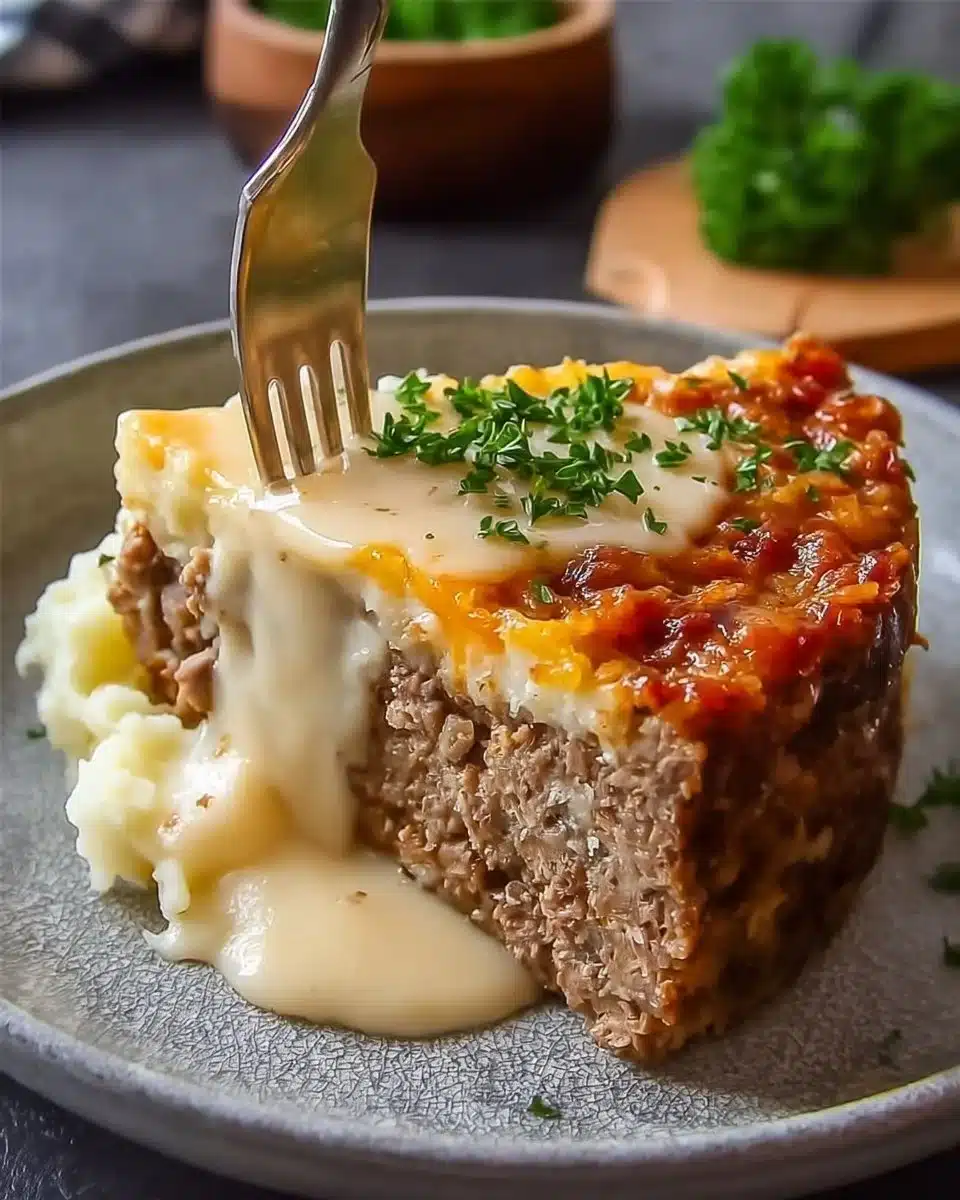 Air Fryer Meatloaf with Creamy Mashed Potatoes