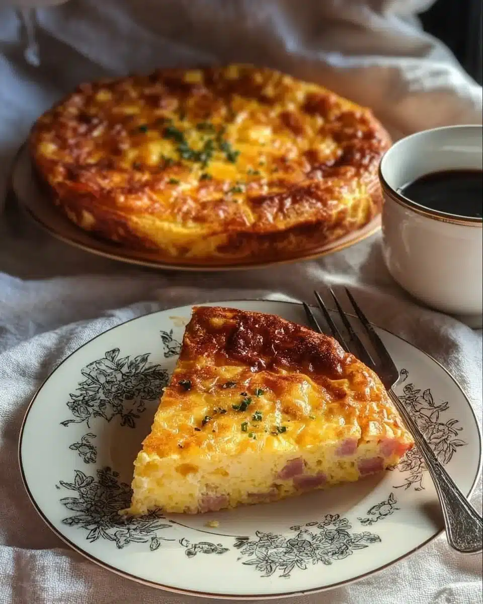 Ham and Cheese Crustless Quiche