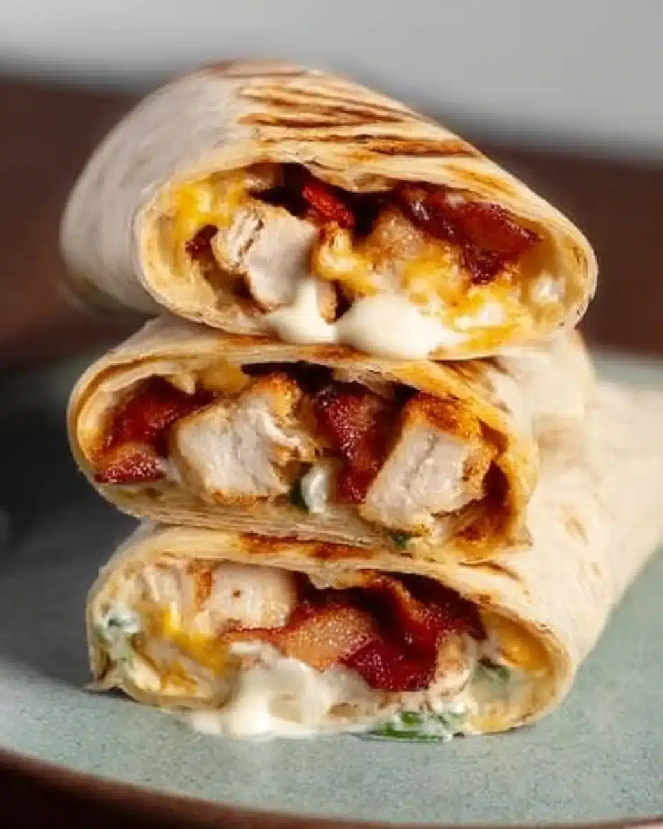 Easy Air Fryer Chicken Bacon Ranch Wraps