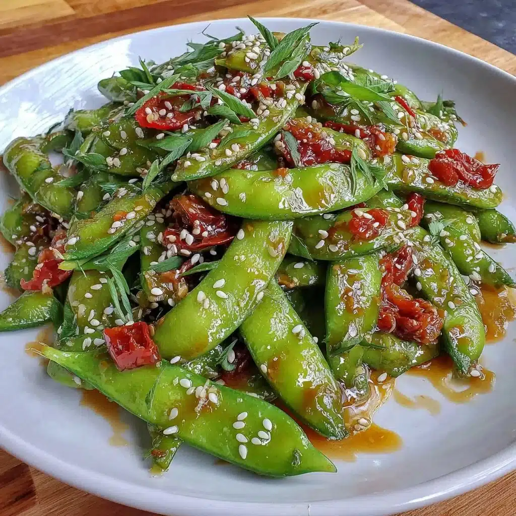 Healthy 2-Ingredient Air-Fryer Sesame Ginger Sugar Snap Peas