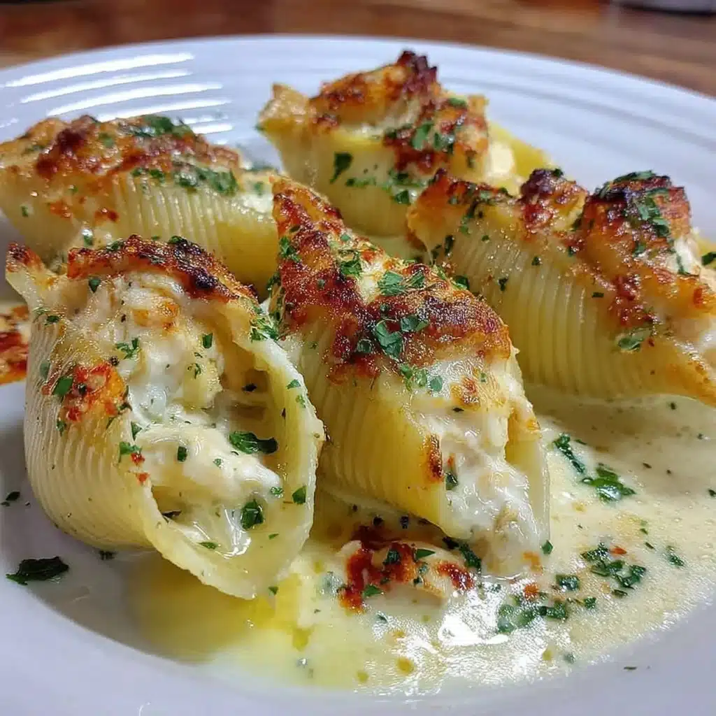 Creamy Seafood Stuffed Shells