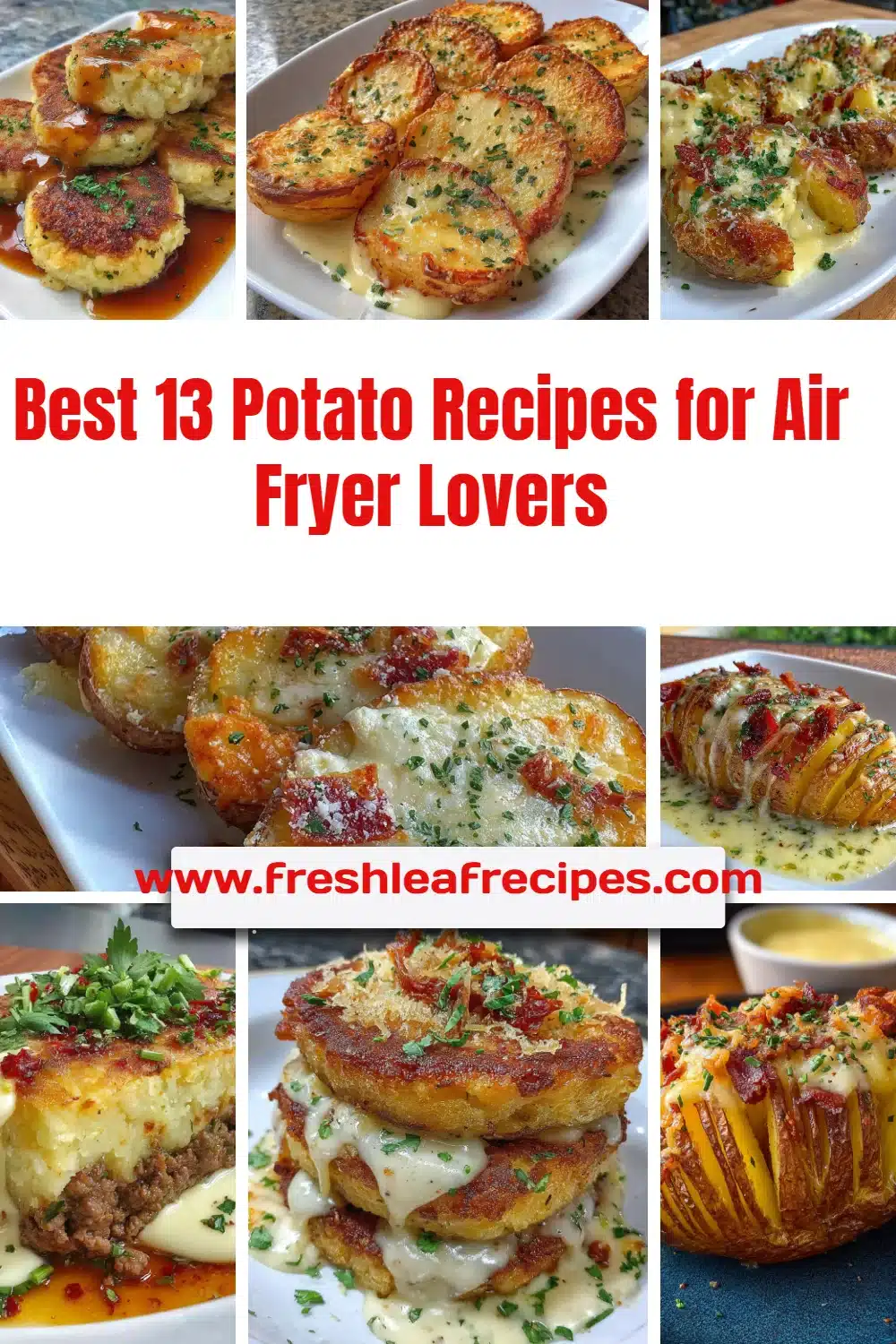 Air fryer potato recipes featuring 13 best dishes for crispy potatoes