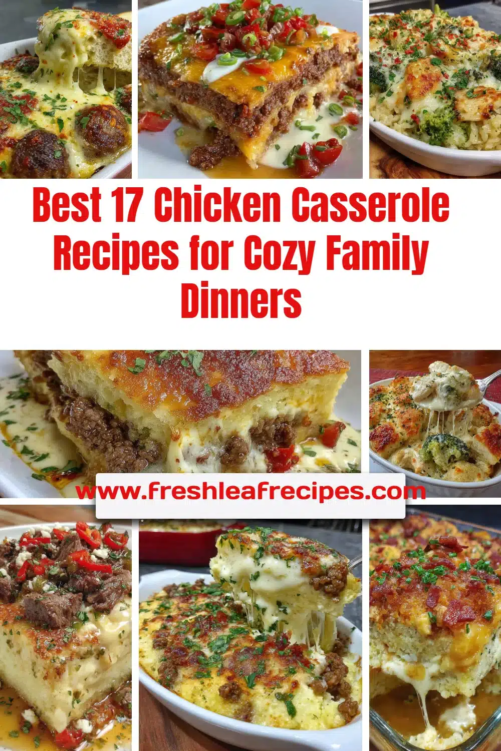 Delicious chicken casserole baked for a family dinner