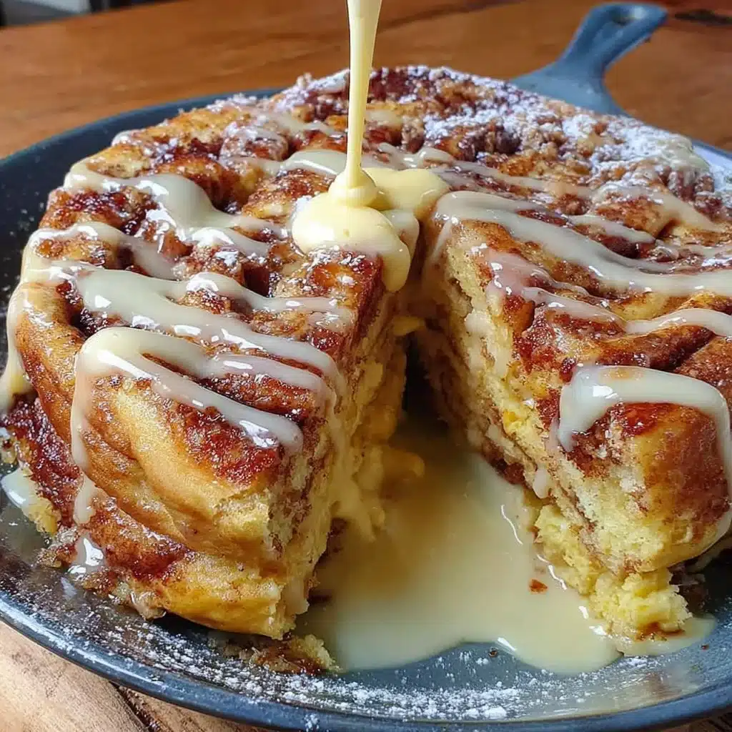 Cinnamon Roll Pancake Skillet