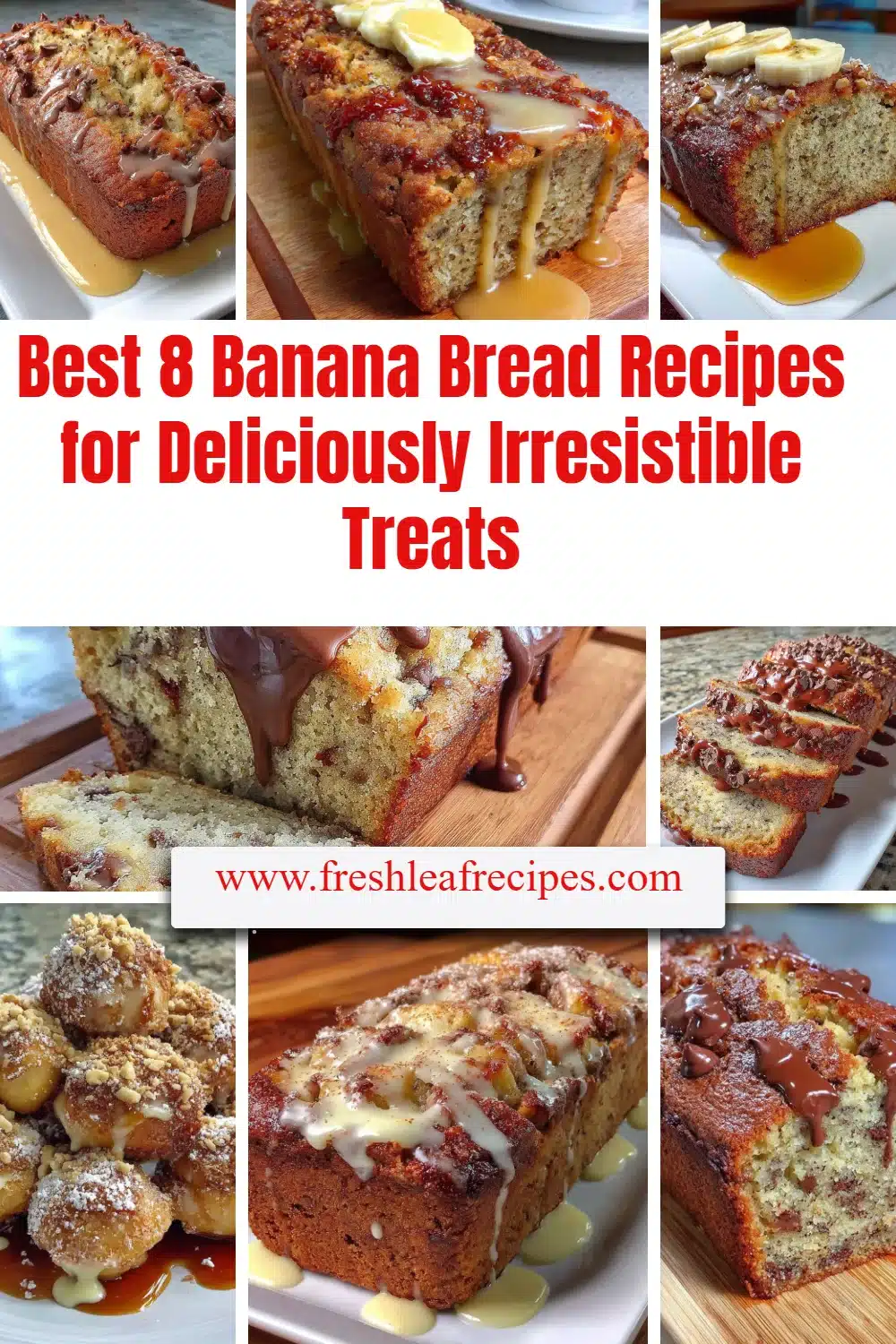 Delicious banana bread slices on a wooden cutting board