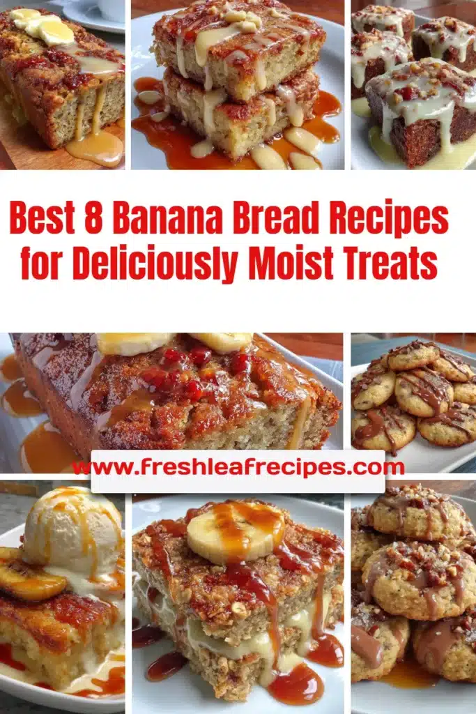 Deliciously moist banana bread slices stacked on a rustic wooden table.