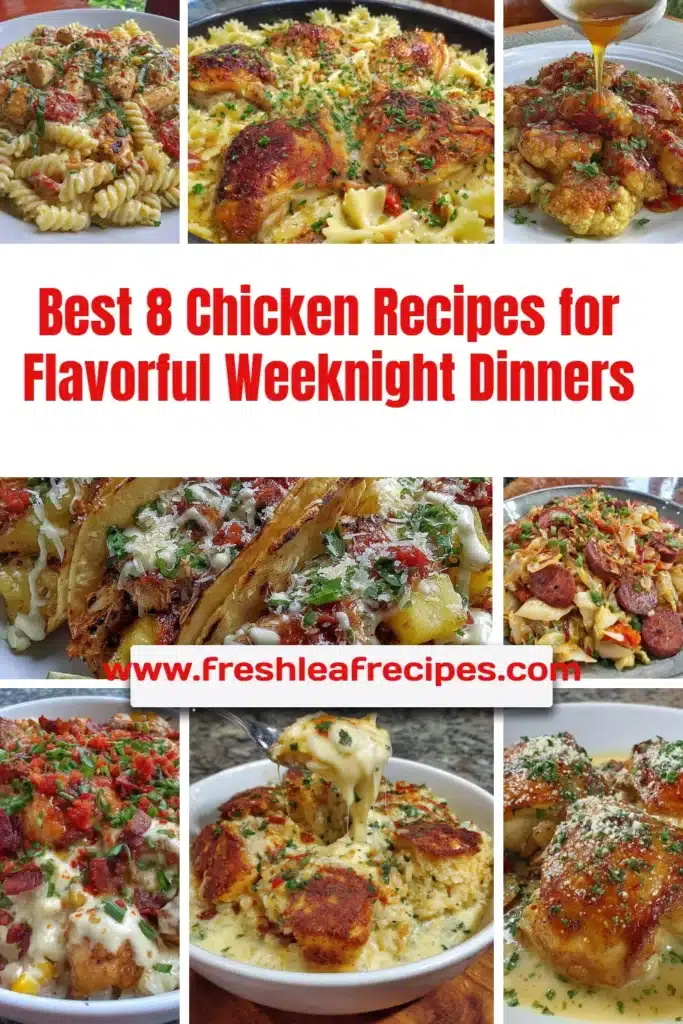 Plate of delicious chicken recipes for weeknight dinners