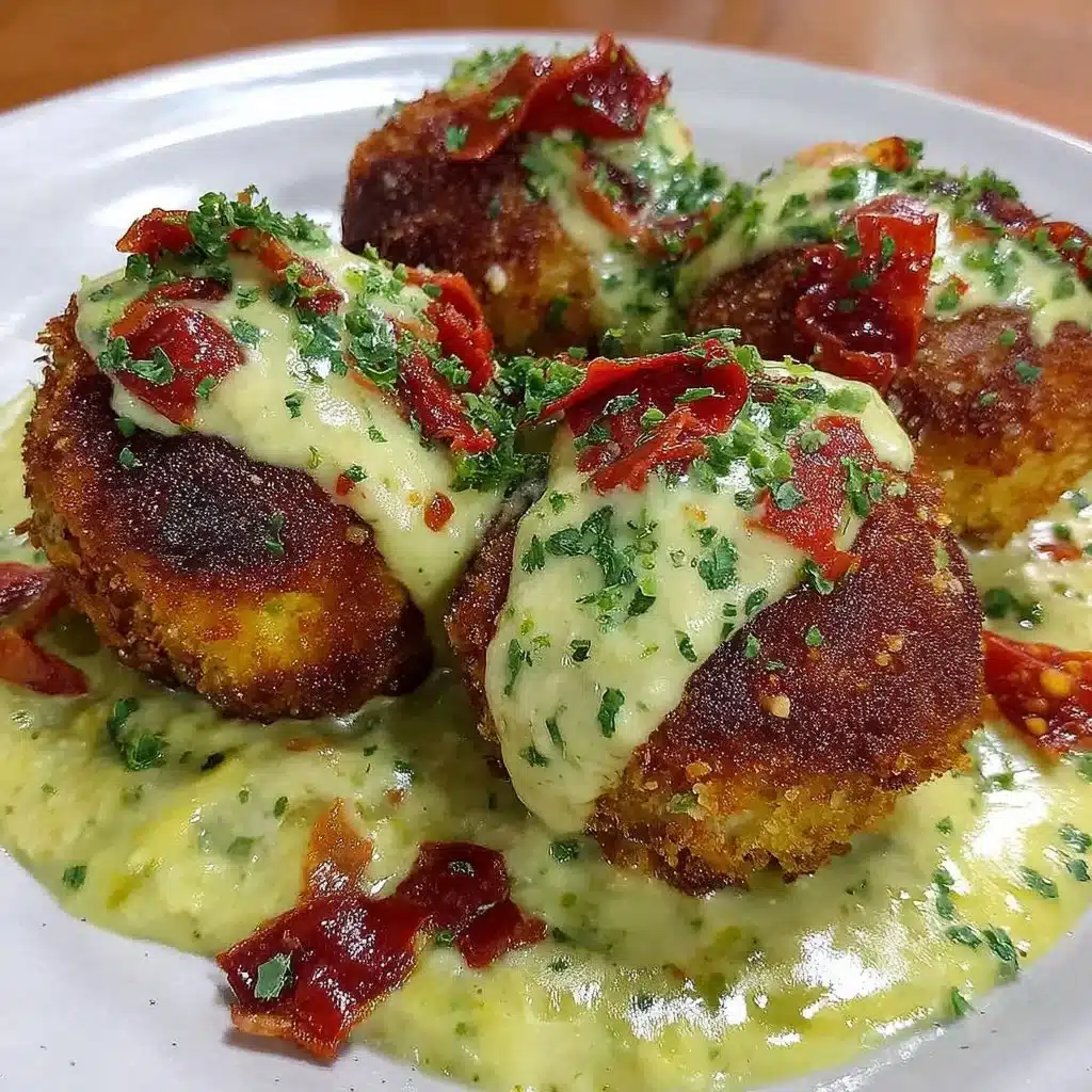 Salmon Balls with Creamy Avocado Sauce