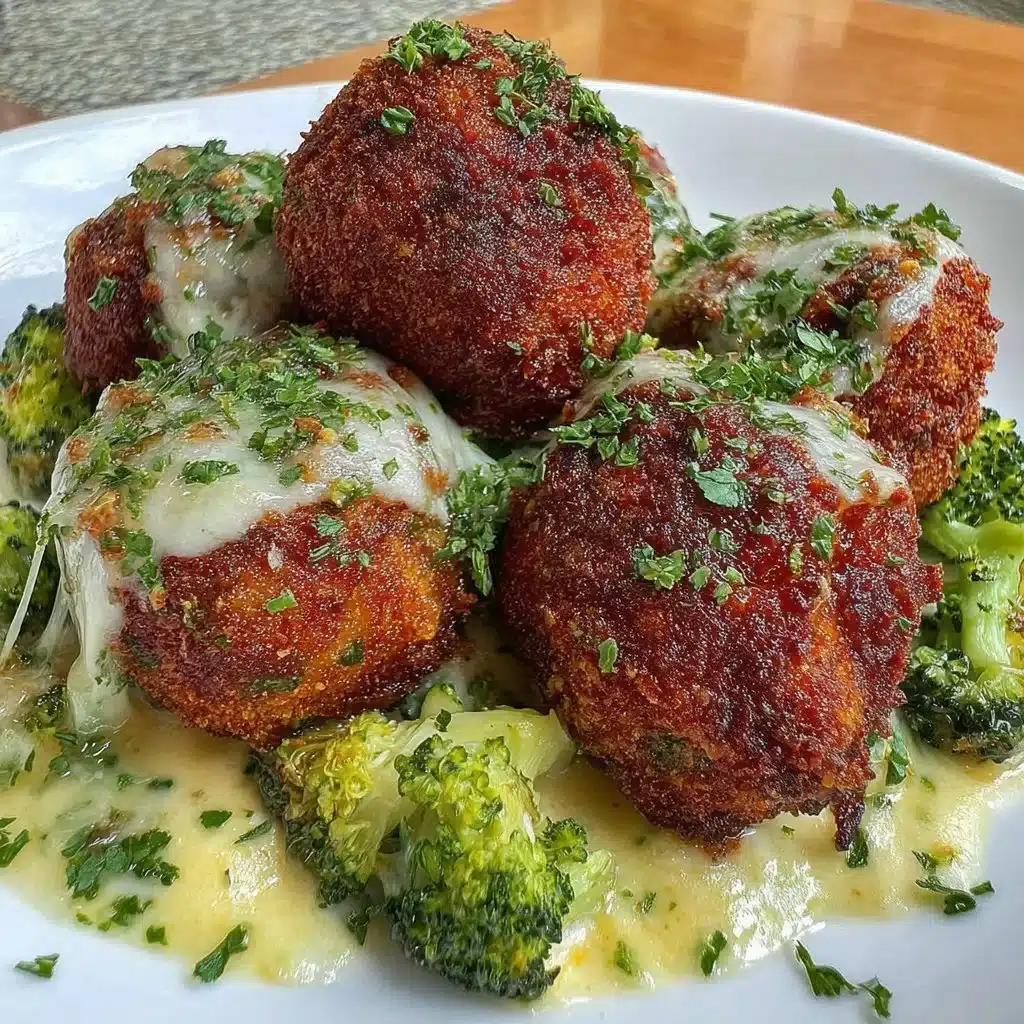 Delicious cheesy broccoli balls served on a plate