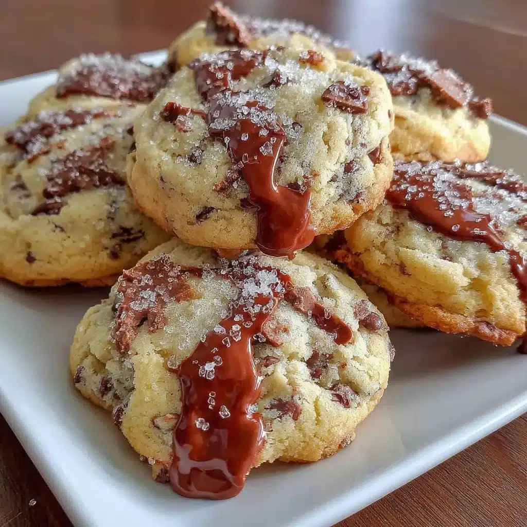 Freshly baked chocolate chip cookies on a cooling rack
