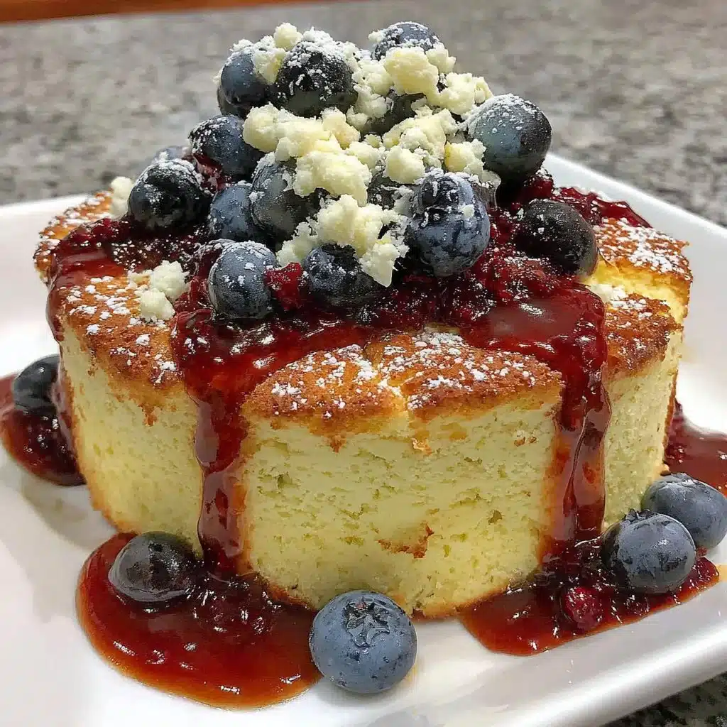 Fluffy cottage cheese blueberry cloud bread recipe