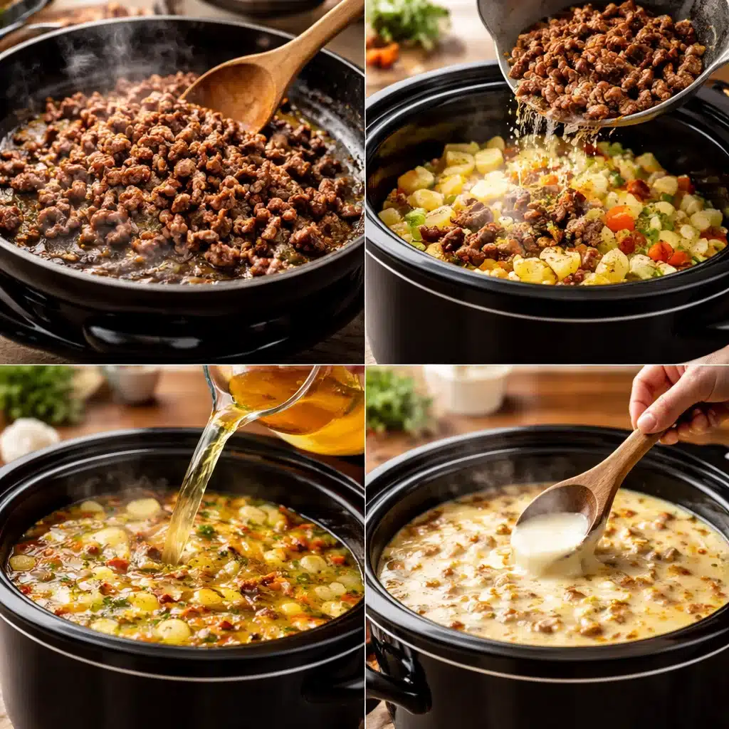 crockpot cheeseburger soup