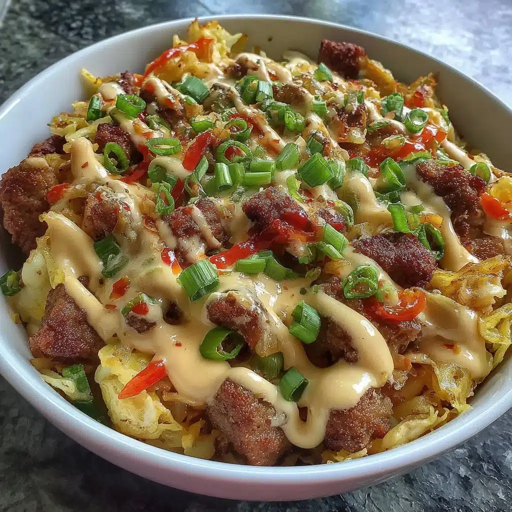Healthy Egg Roll in a Bowl with colorful vegetables and savory ingredients