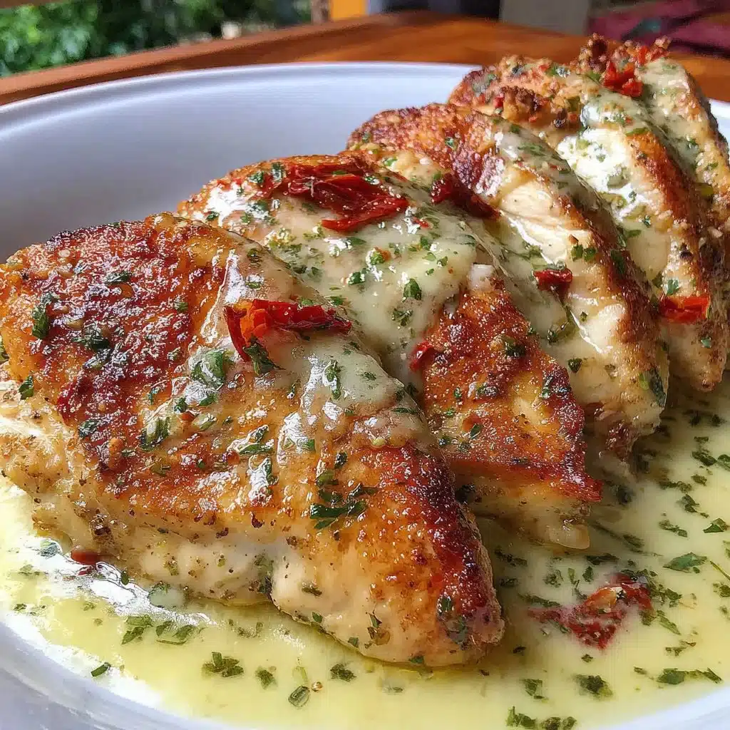 Deliciously roasted Garlic Herb Chicken garnished with fresh herbs