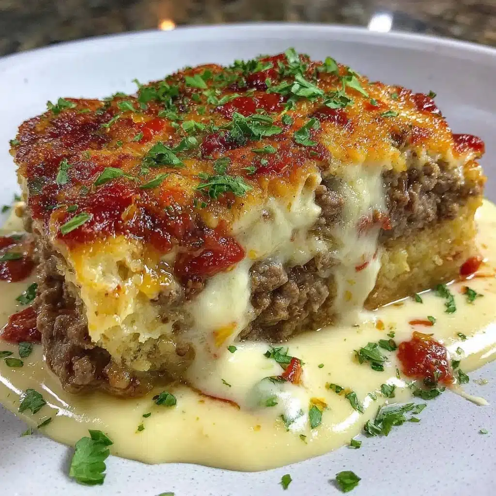 Delicious Hobo Casserole with Ground Beef served in a baking dish