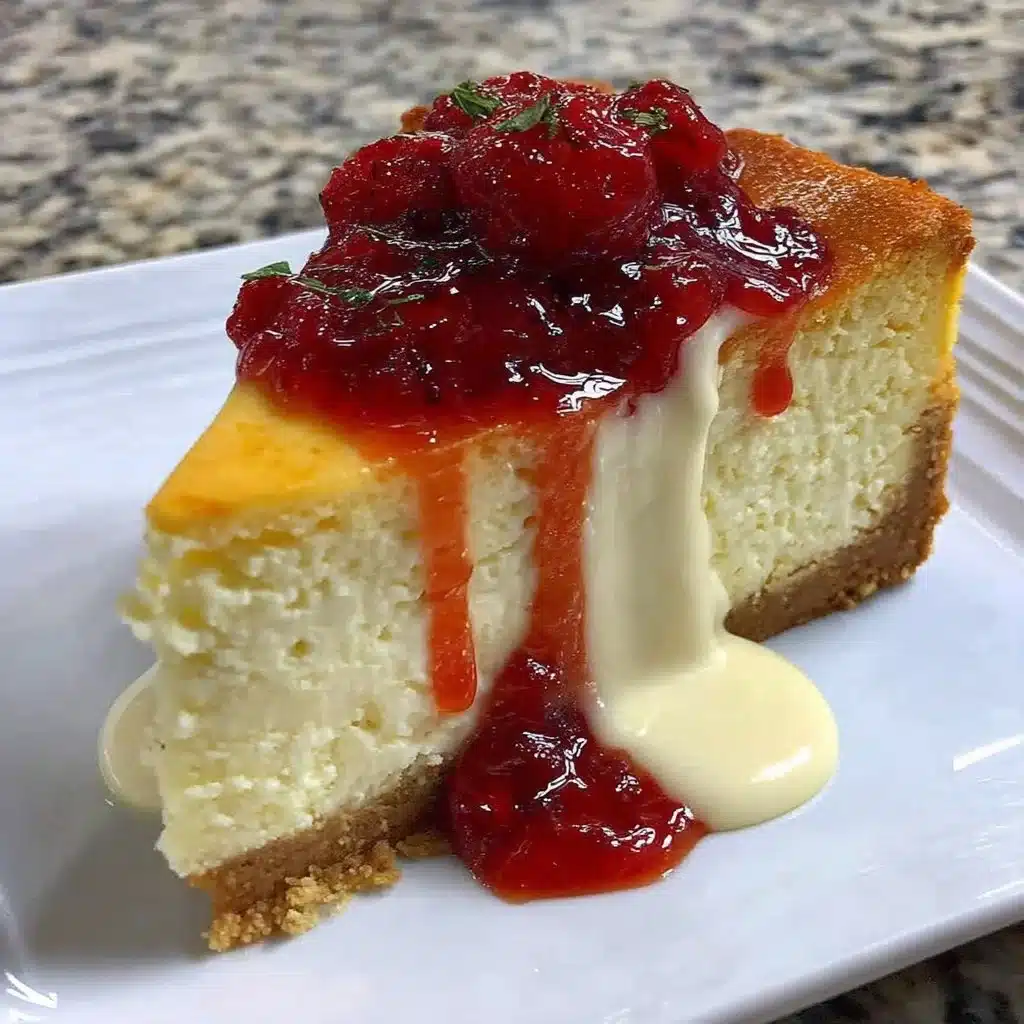 Delicious homemade air-fryer cheesecake served on a plate