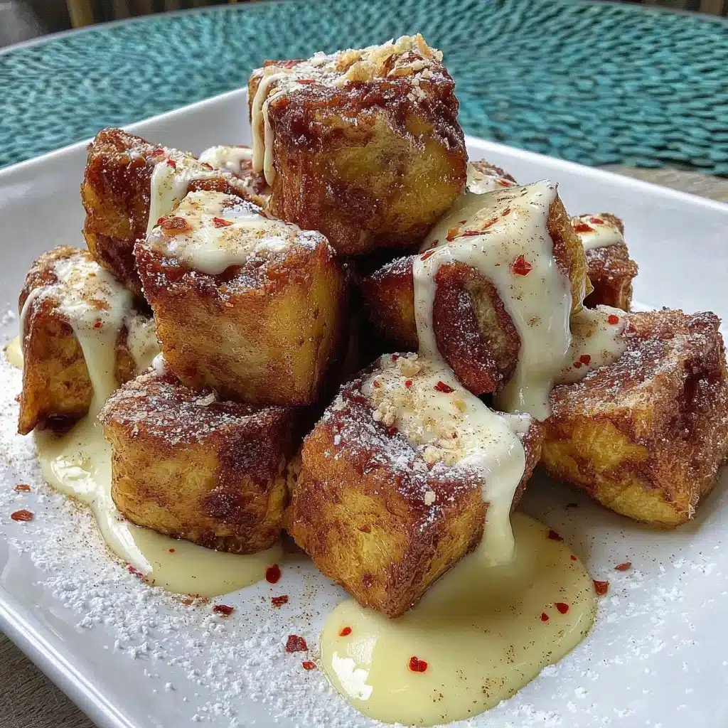 Keto cinnamon roll French toast bites made in the air fryer