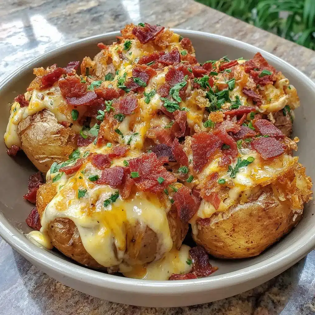 Delicious loaded fiesta potato bowls topped with fresh ingredients and spices.