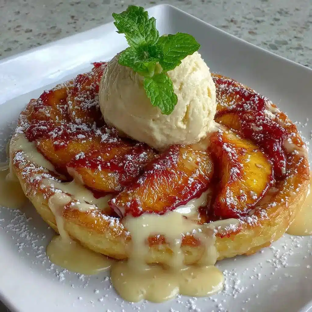 Peach Tortilla Dessert featuring sweet peaches and crispy tortillas