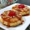 Delicious Pineapple Upside Down Sugar Cookies on a plate