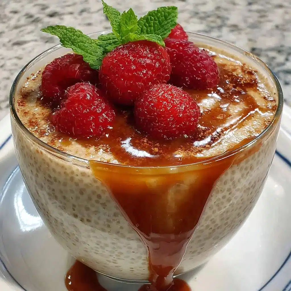 Bowl of raspberry chia pudding sweetened with maple syrup on a wooden table