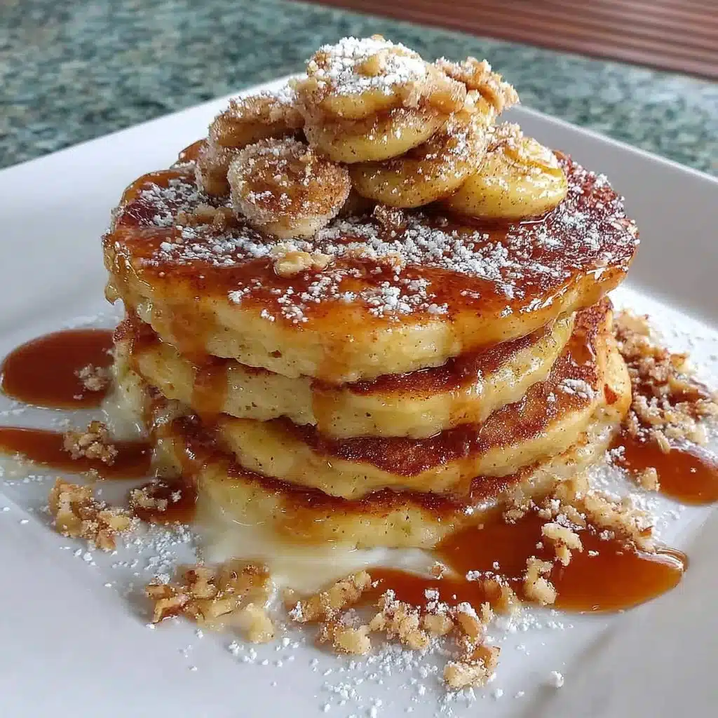 Delicious Spanish churro-inspired pancakes topped with cinnamon and sugar