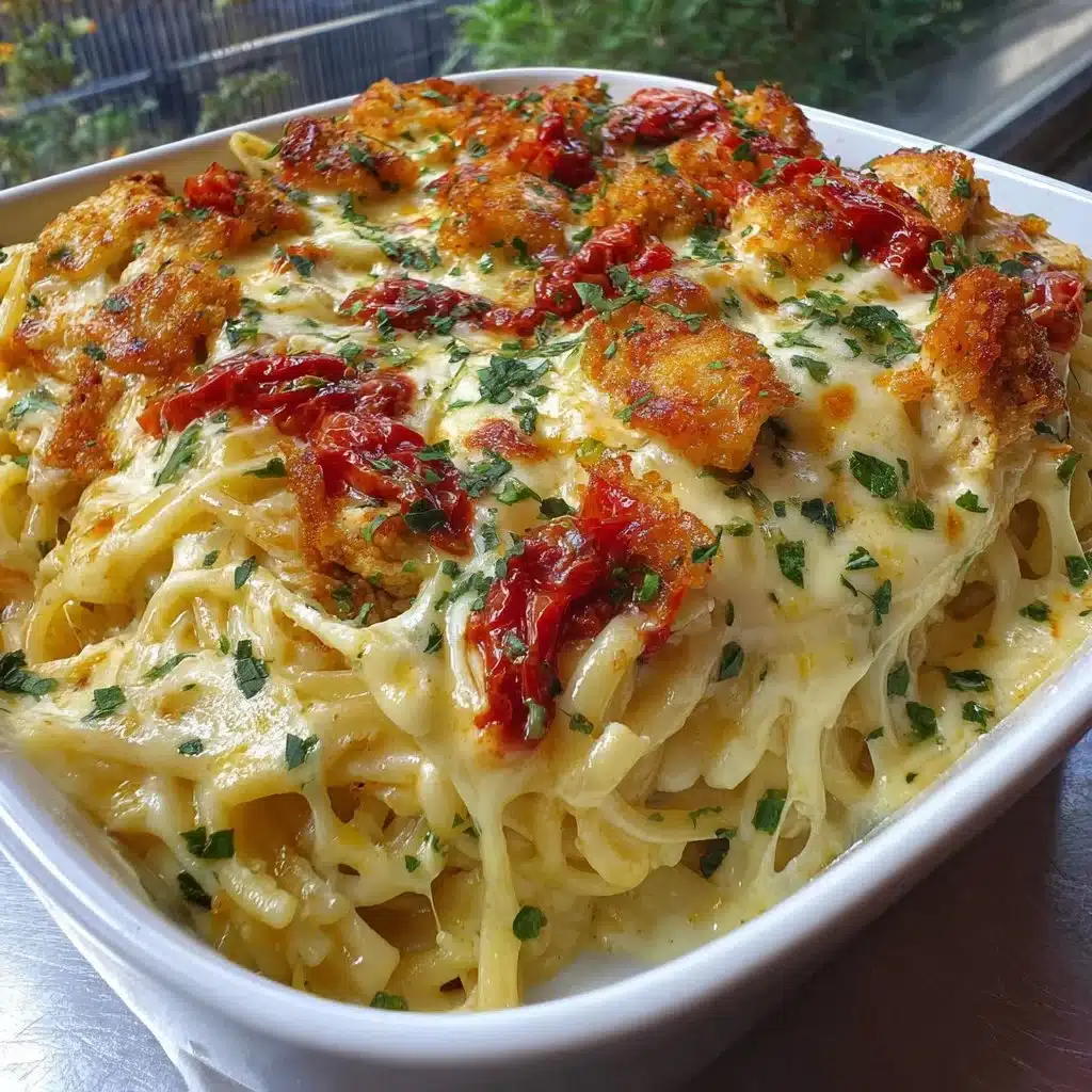 Spicy Southern Cheesy Chicken Spaghetti Casserole served in a dish