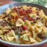 Delicious Taco Pasta dish with colorful ingredients and flavors