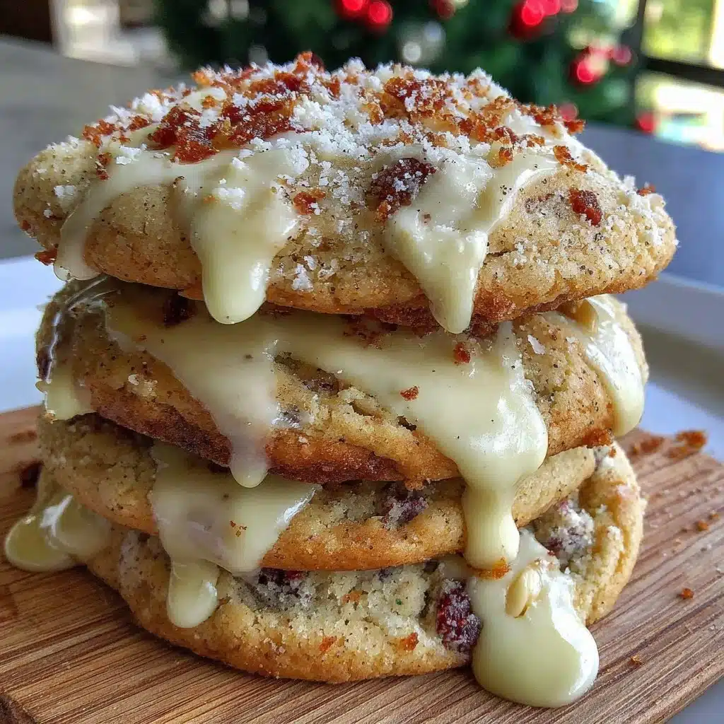 Freshly baked blueberry white chocolate chip cookies on a cooling rack